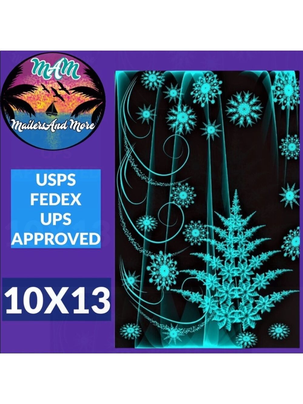 100 10X13 Emerald Tree Poly Mailers Shipping Envelopes Bags PRICE IS FIRM - Picture 2 of 3